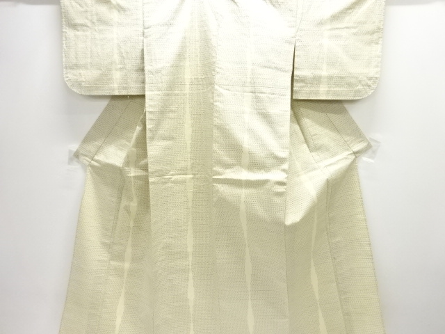 立涌模様織出し手織り紬単衣着物